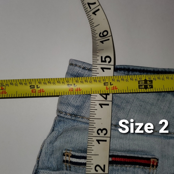 NWT Tommy Hilfiger. Distressed Denim Mini Skirt - Picture 5 of 6